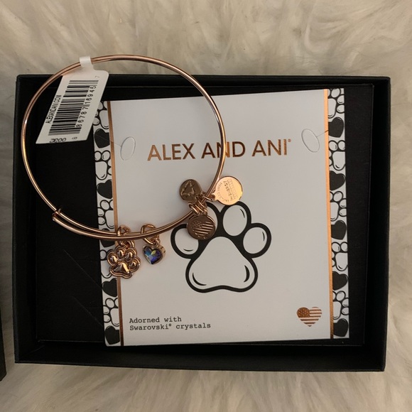 Alex and Ani Jewelry - NWT Alex & Ani rose gold paw print bracelet!!